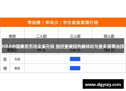 NBA中国票务系统全面升级 提供更便捷购票体验与更多赛事选择 NBA中国票务系统全面升级 提供更便捷购票体验与更多赛事选择